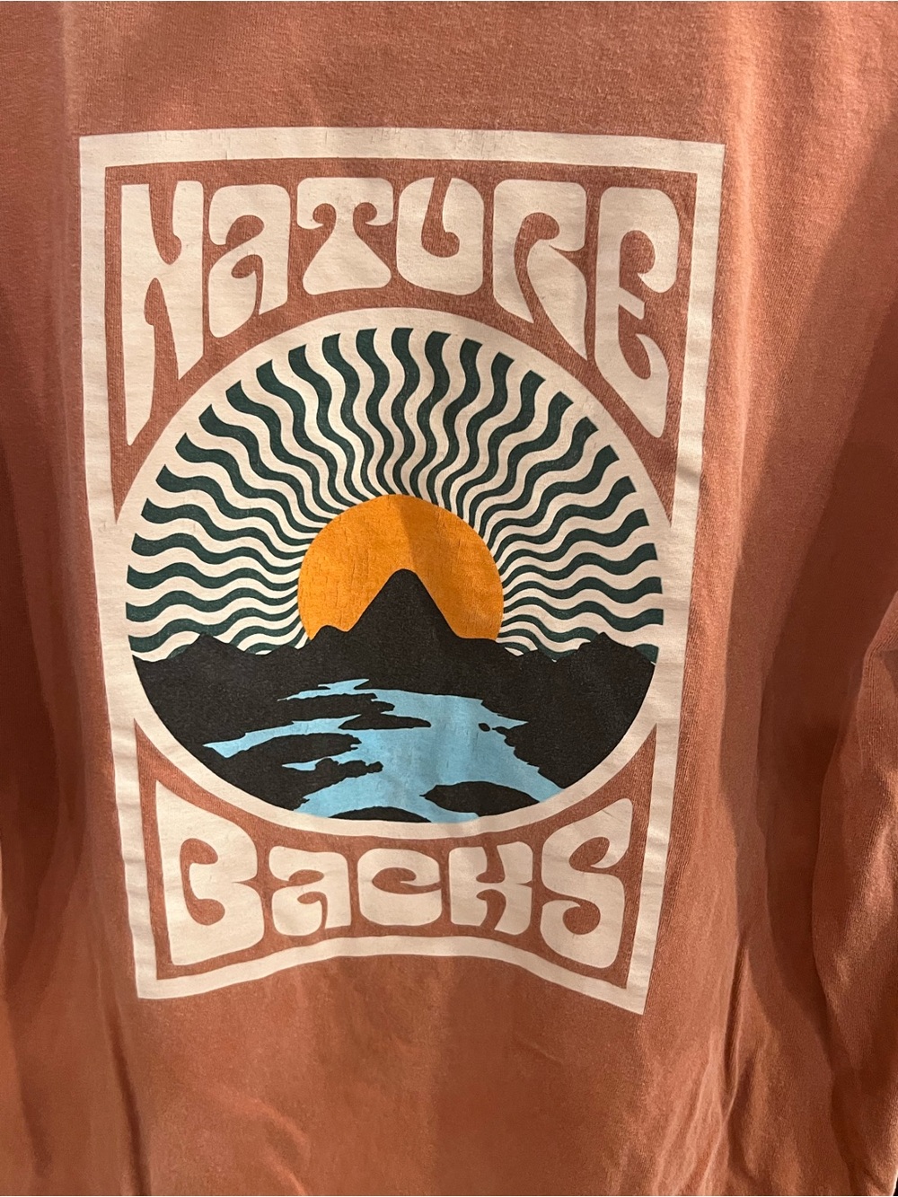 Nature Graphic Short Sleeve Tee - Rust